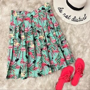 Flamingo pleated skirt